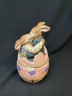 Vtg Plaster Egg