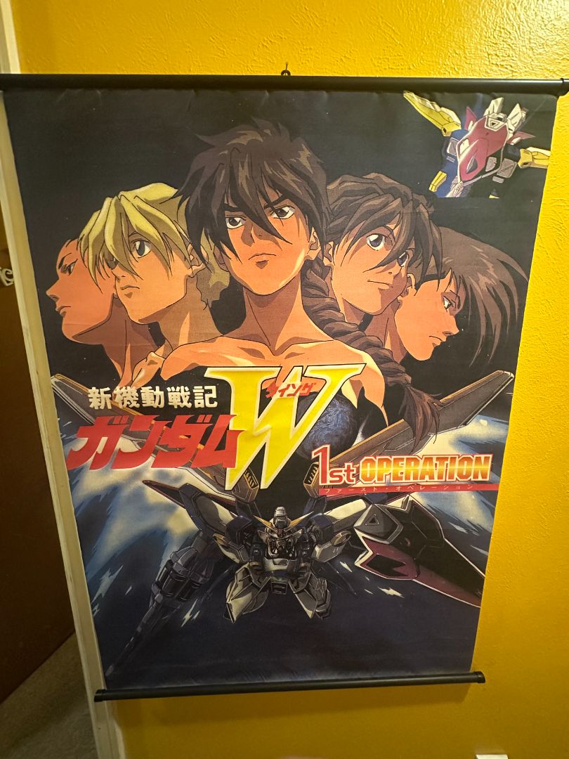 Anime Gundam Wing Pilots Wallscroll, 32 x 2 x 1