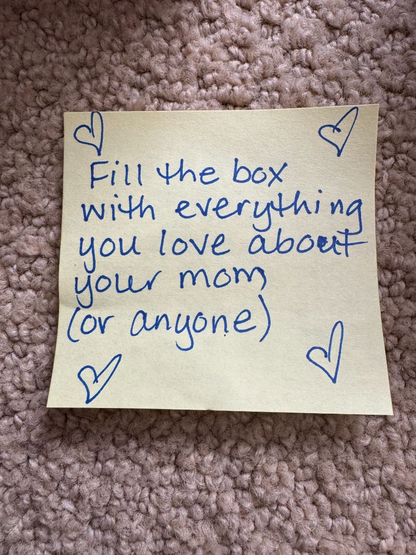Aqua Wooden Box Filled with Love, 3" x 3"