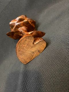 Vtg Wood Rose