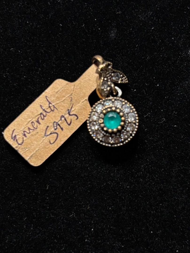 Green Tiny emerald pendant