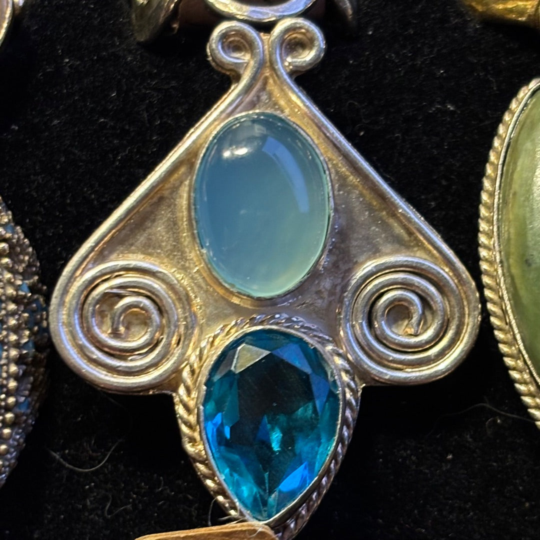 Blue Butterfly ring with topaz, 6.75