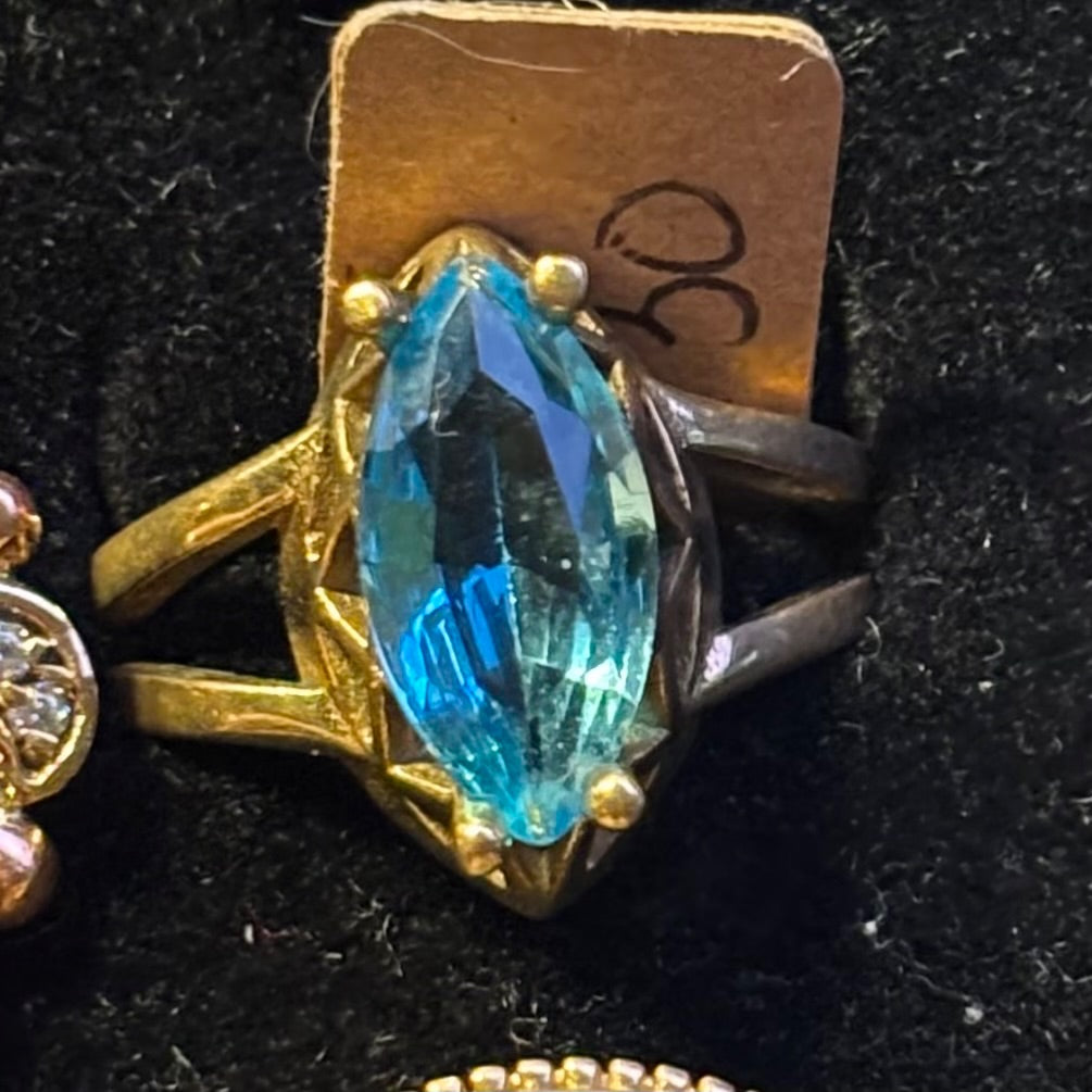 Blue Blue topaz marquise ring, 7.5