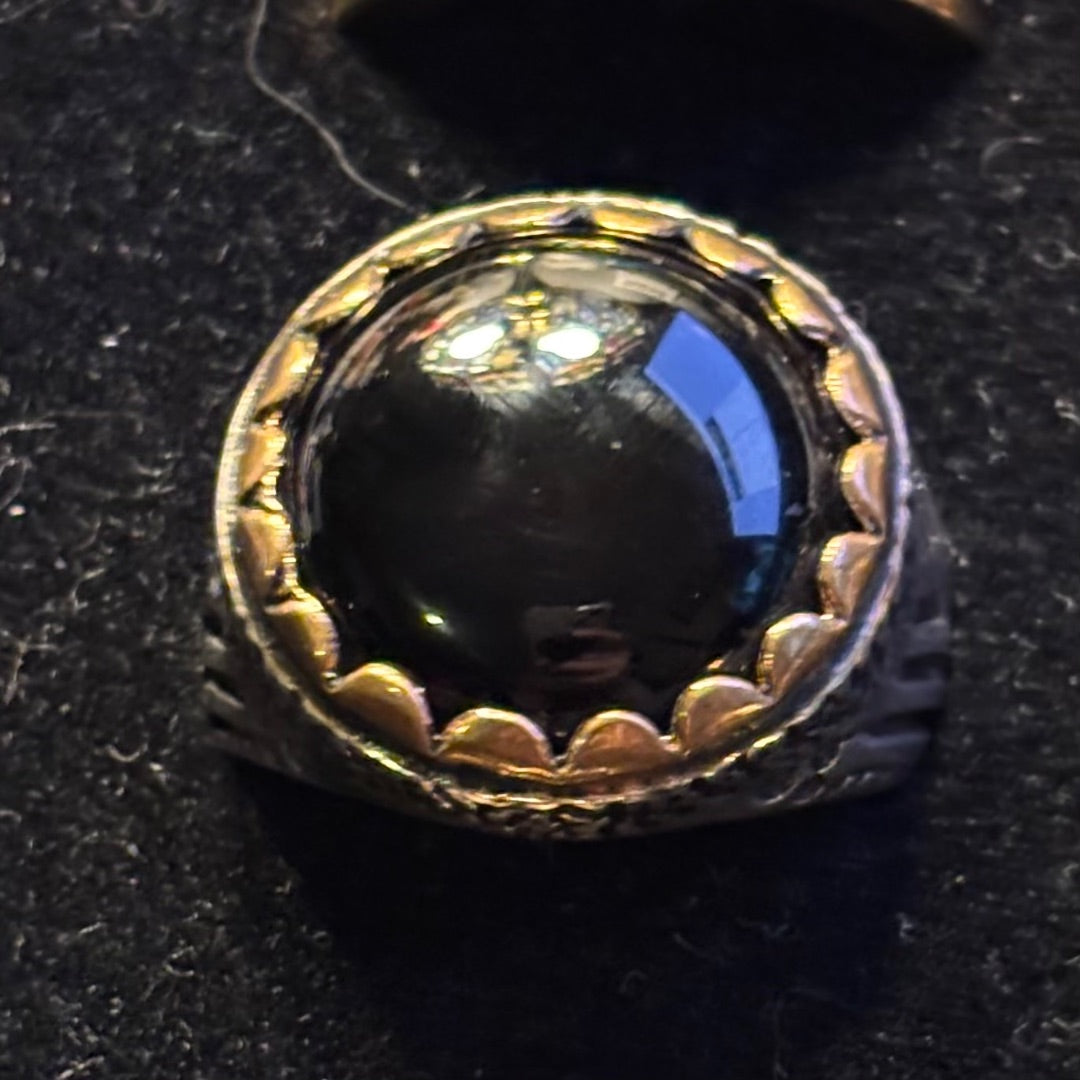 Black Men's onyx ring, 9