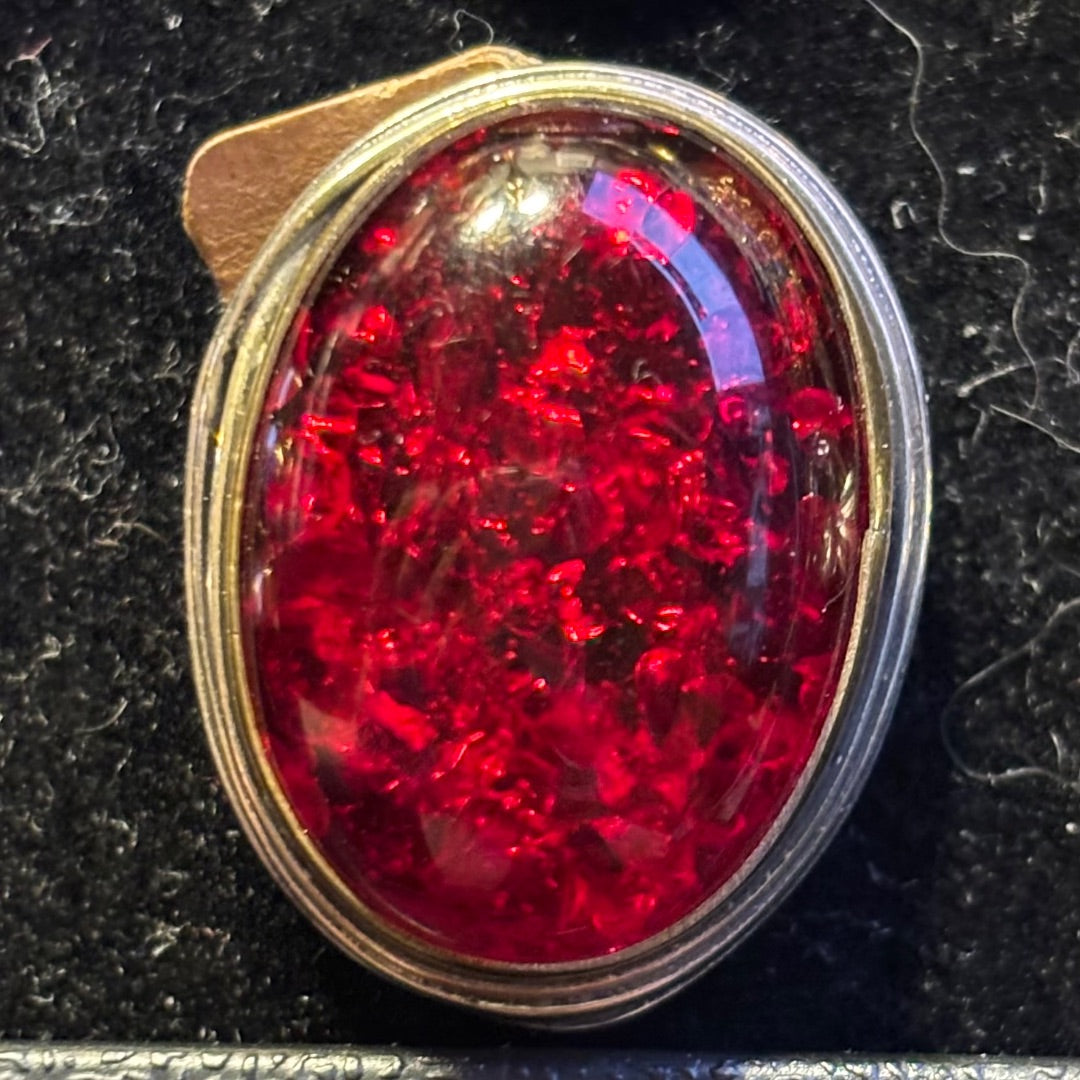 Red Red amber adjustable ring, Adjustable