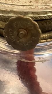 Vtg Plum Hobnail Lamp