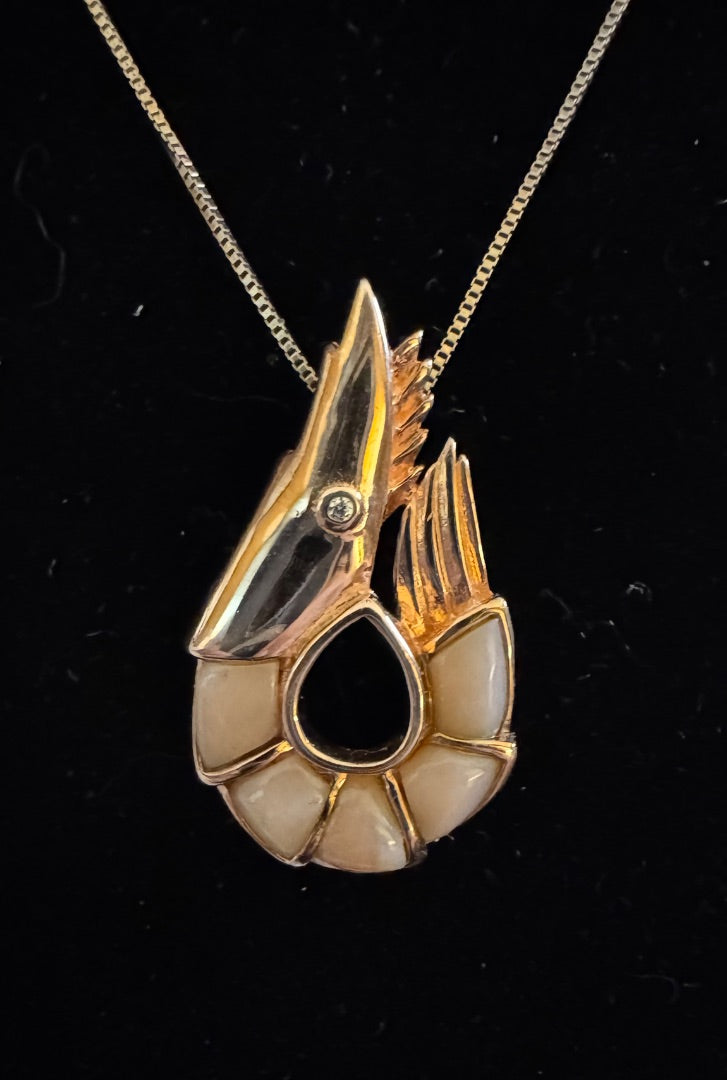 Rosegold over 925 Shrimp necklace
