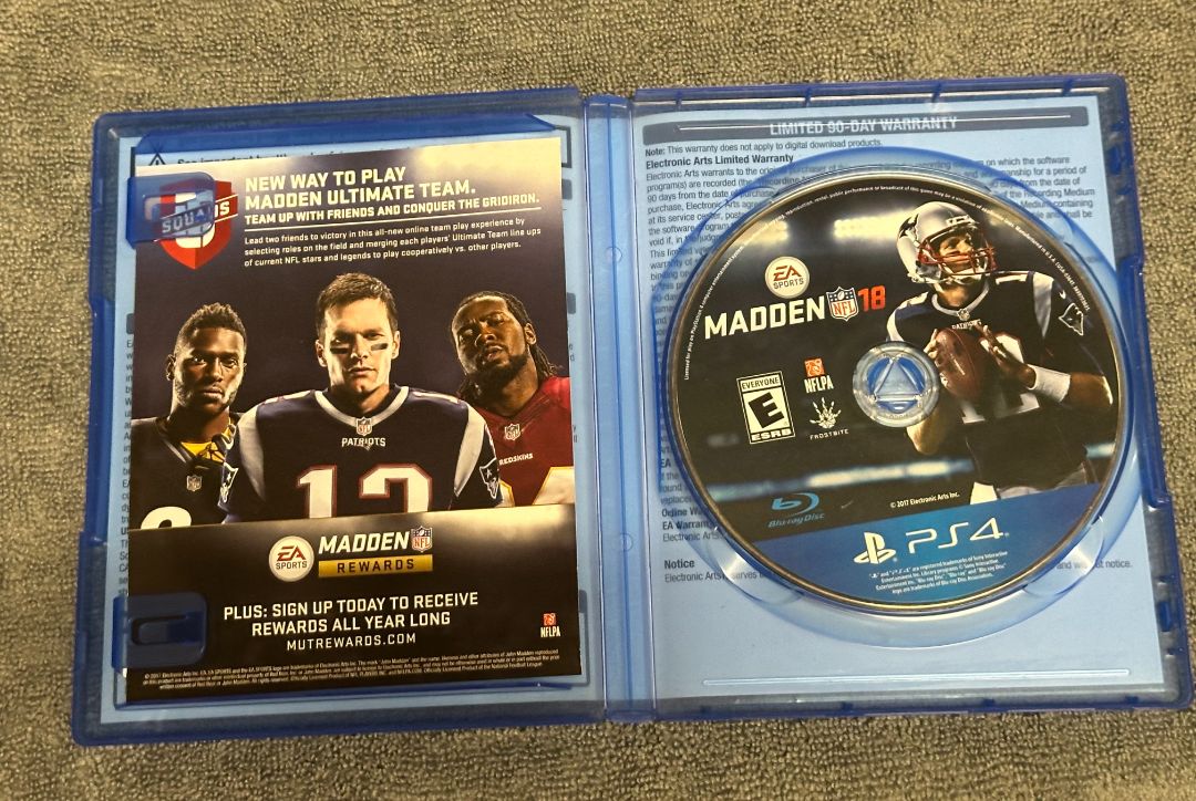 PS4 Madden 18 Video Game, 5 x 4 x 1