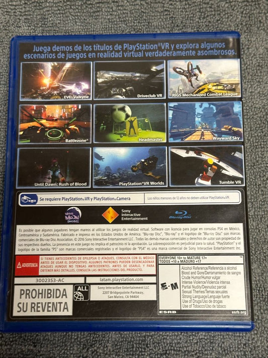 PS4 Playstation 4 VR Demo Disc Video Games - Spanish Version, 5 x 4 x 1