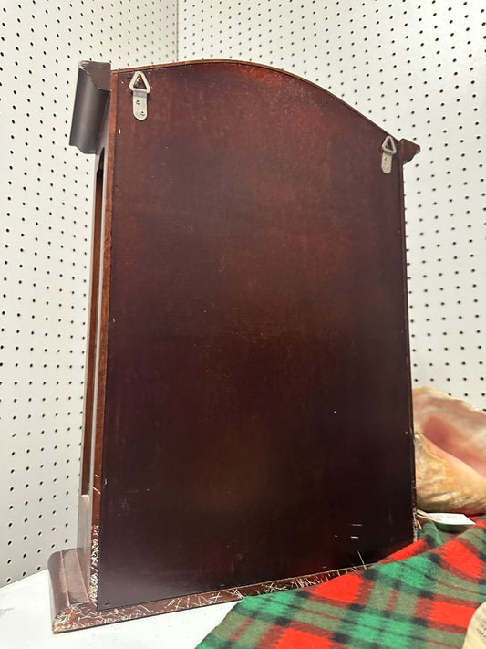 5x5x20"H Small Wood Curio Cabinet With Door, 5 x 5 x 20