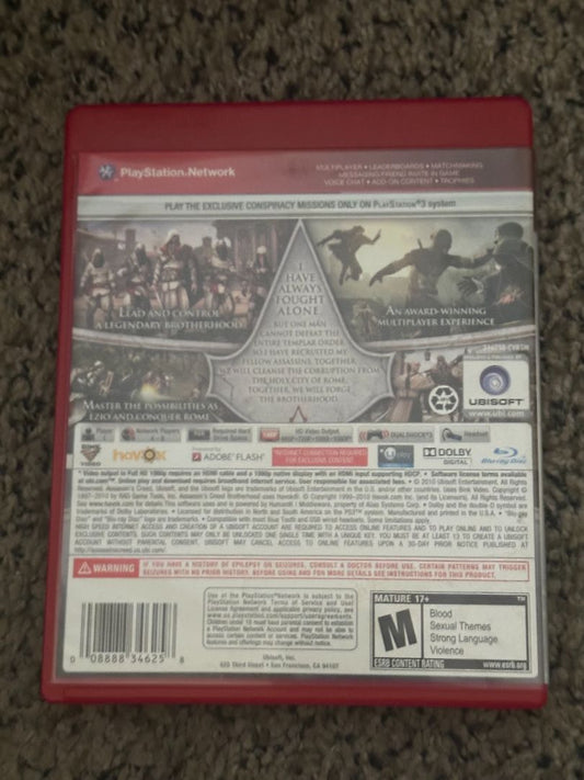 PS3 Assassins Creed Brotherhood - PS3 - Video Game, 6 x 4 x 1