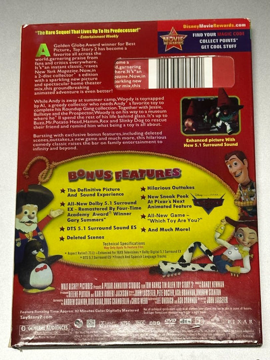 Disney Toy Story 2 - 2 Disc Set - DVD, 6 x 4 x 1