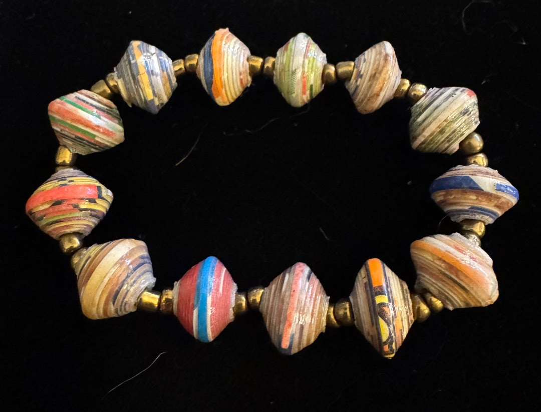 Multicolor domeshapebead bracelet