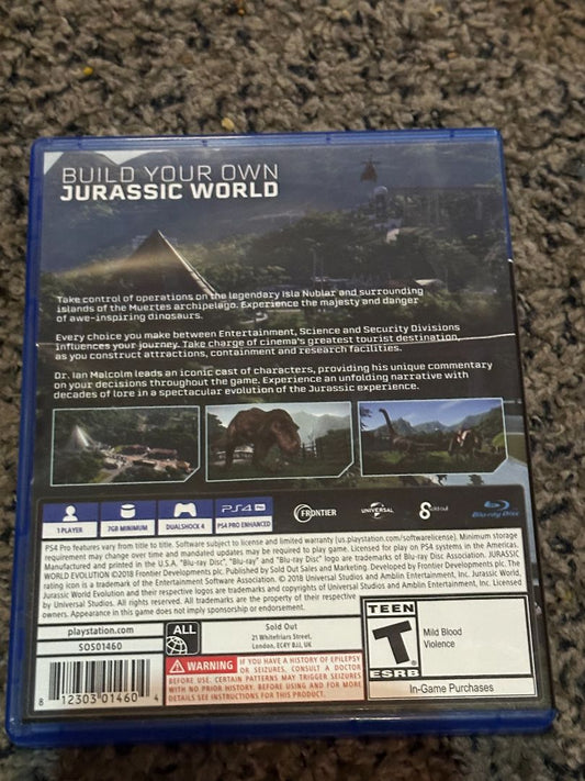 Jurassic World Evolution - PS4 Video Game, 6 x 4 x 1