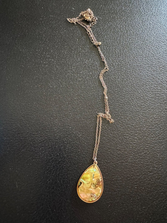 Faux abalone necklace