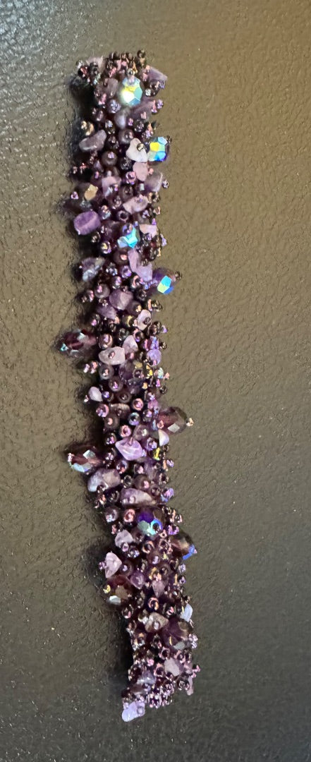 Purple woven magnetic bracelet