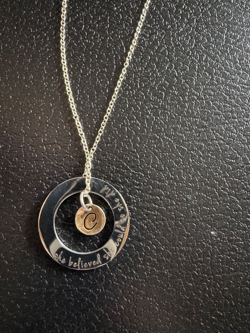 She believed she could necklace