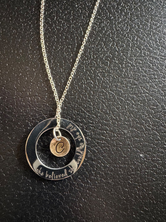 She believed she could necklace