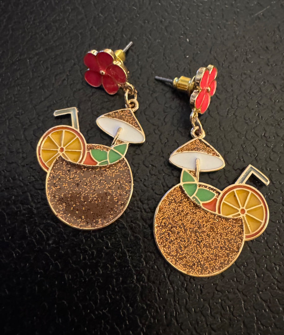 Spice Market Coconut drink stud earrings