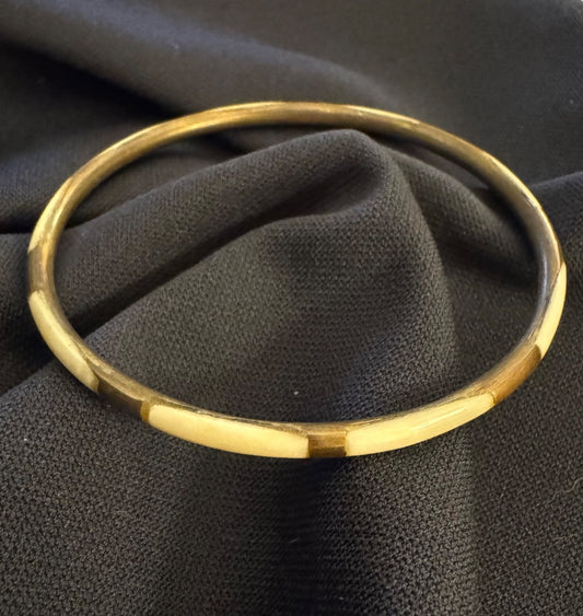 Copper ivory color bangle