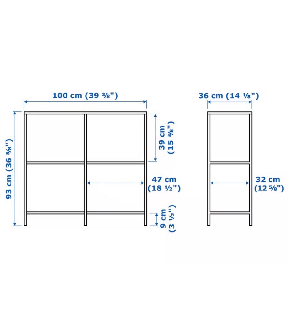 IKEA Glass Shelf With Liners