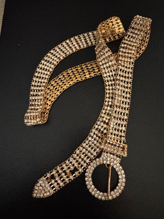 Goldtone Rhinestone belt