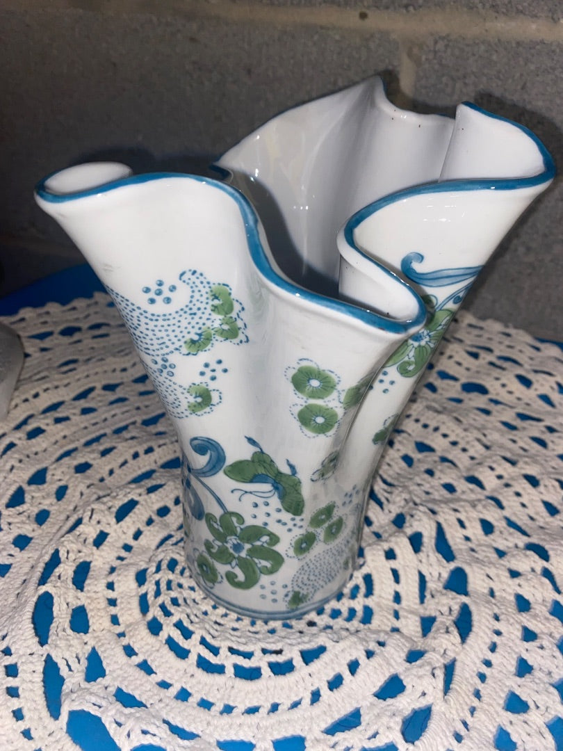 Multi AAA Handkerchief Vase, 8”