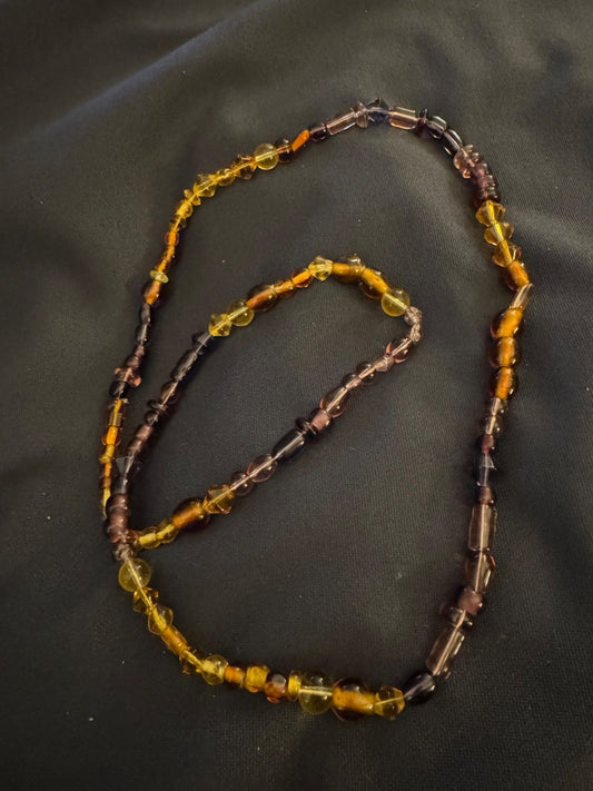 Earthtone bead necklace