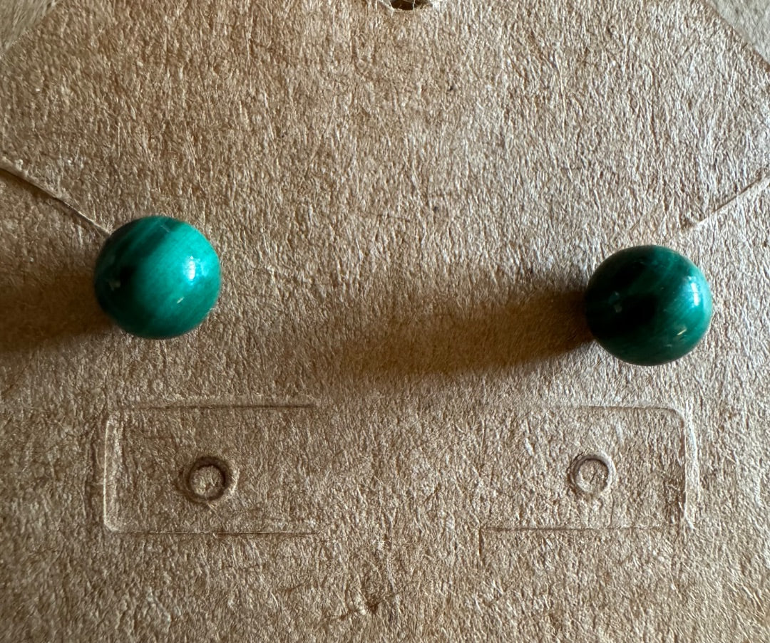 Malacite? stud earrings