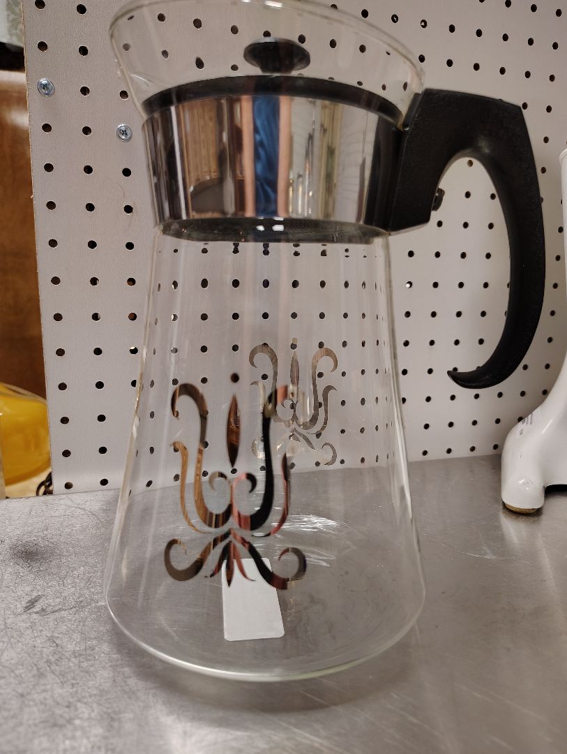 Pyrex Coffee Pot MCM-Bakelite and Lid