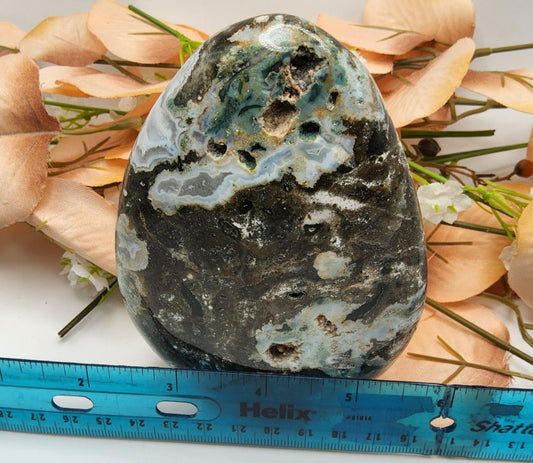 Ocean Jasper with Druzy Free-Form Stones