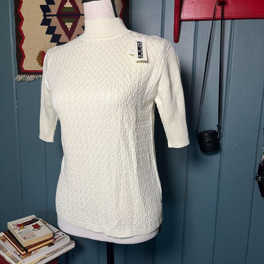NWT Off-White Cableknit Sweater Tee, M/L