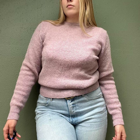 Rose Colored Vintage Wool Sweater, M