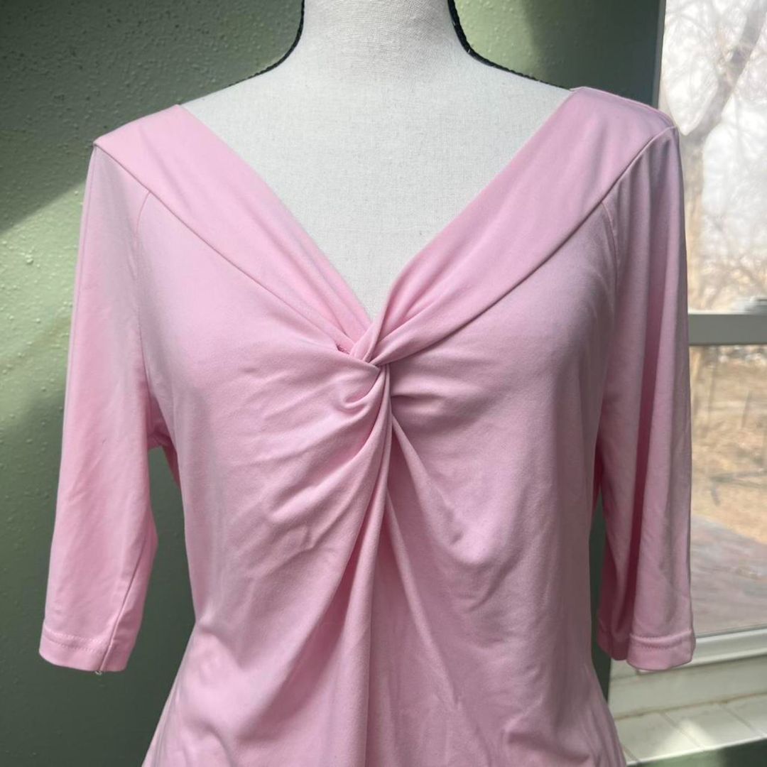 Y2K Pink Twist Blouse, L