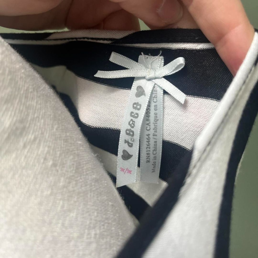 Black/White Stripe Maxi Dress, M