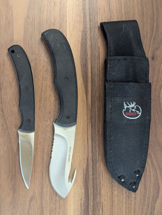 RMEF Browing knives and sheath