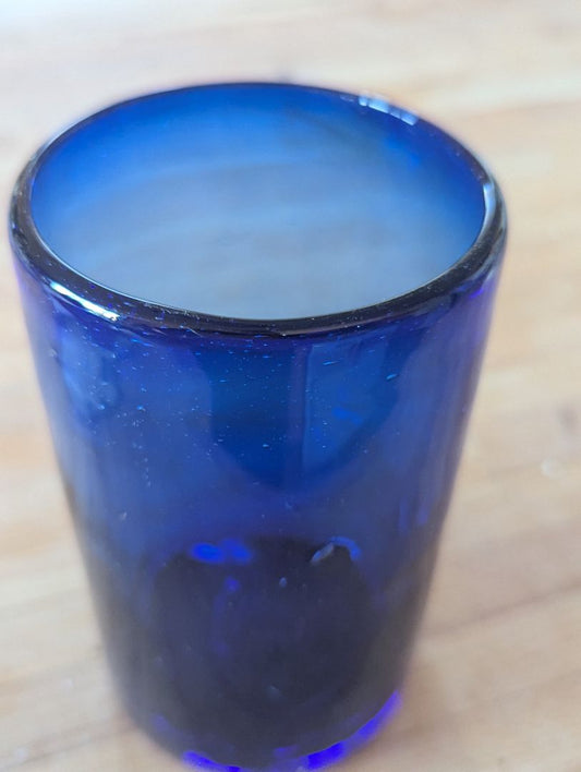 10x hand blown Cobal Blue Drinking Glasses