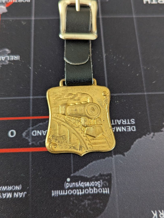 Brass Steam Engine strap and fob