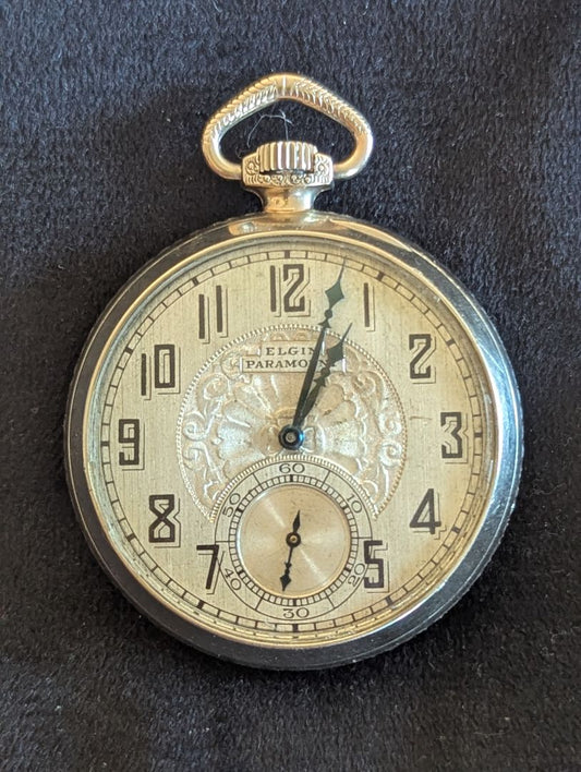 Elgin Pocket Watch - 15 Jewels - Size 12s - MINT Gold Filled case - Serviced