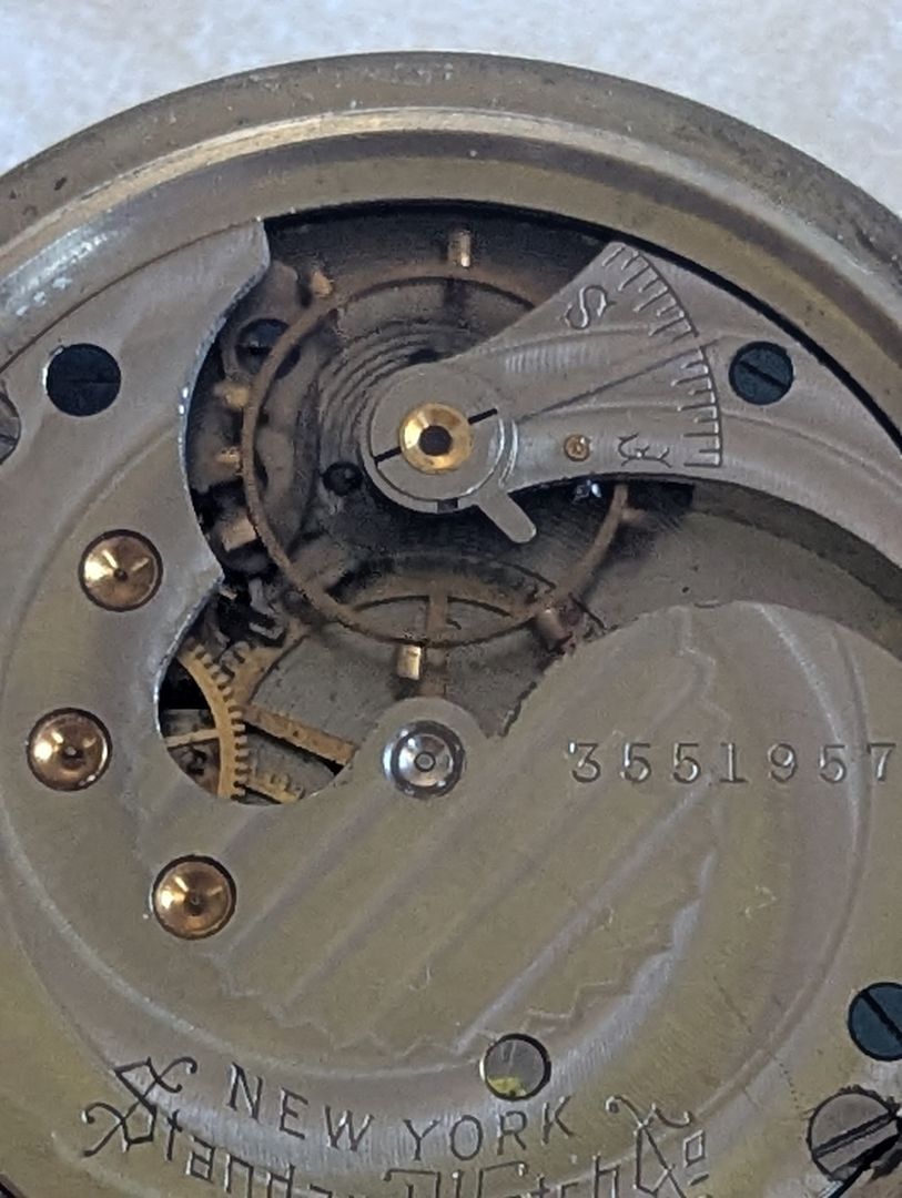 New York Standard Pocket Watch - 7 Jewels - Size 18s - Serviced