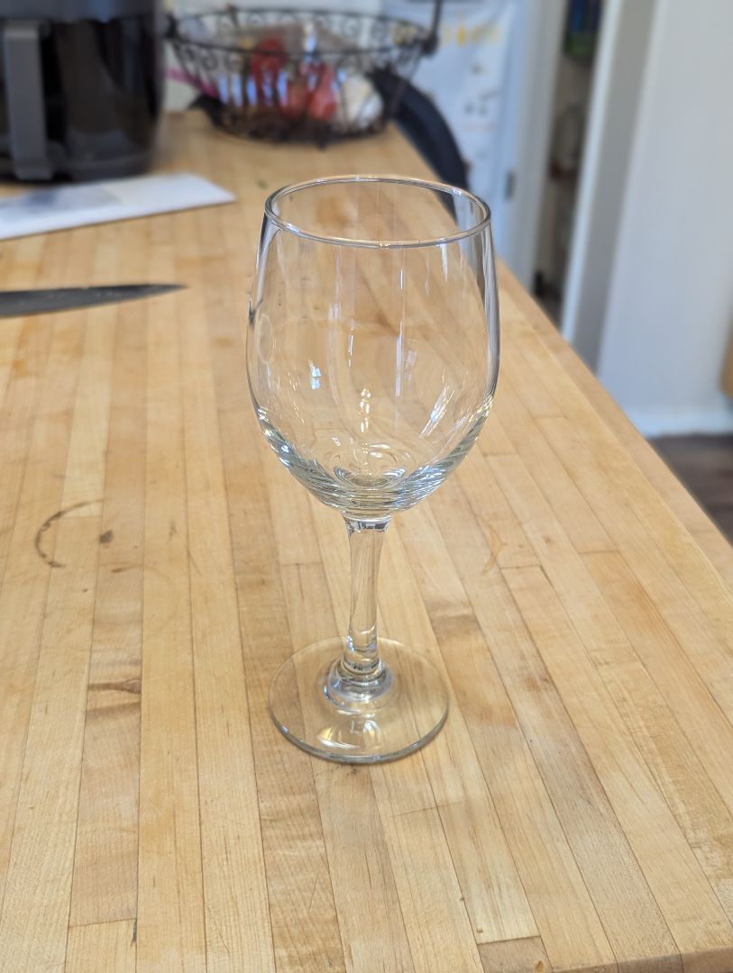 Crystal wine glass