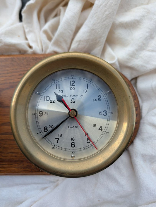Brass Nautical Clock and Barometer