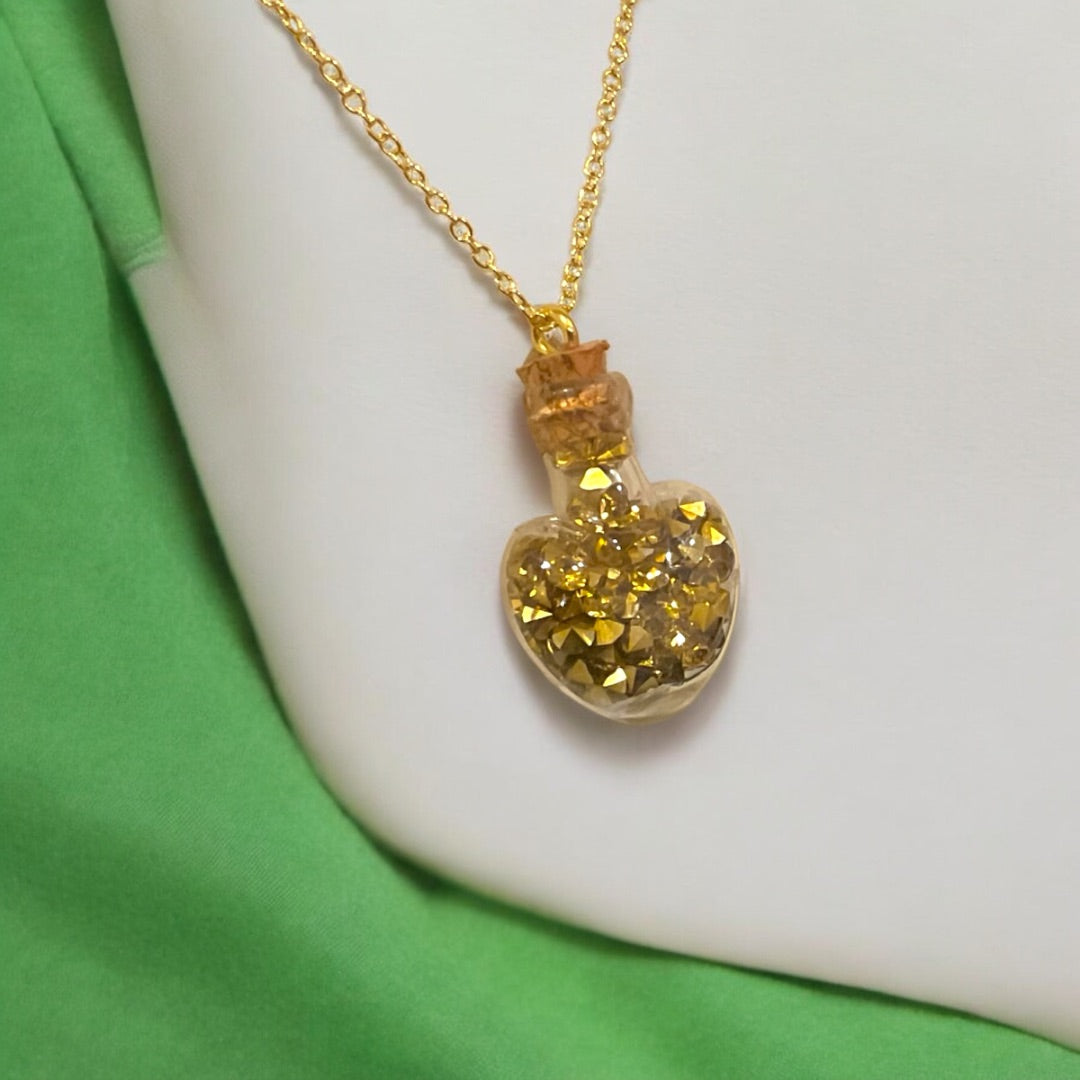 Gold Handmade Heart Necklace