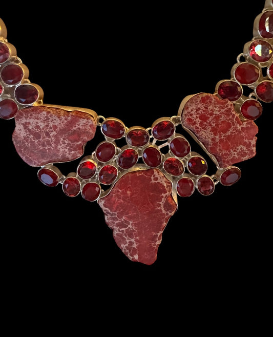 Statement Red Accent Necklace