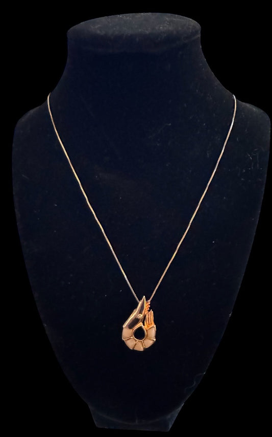 Rosegold over 925 Shrimp necklace