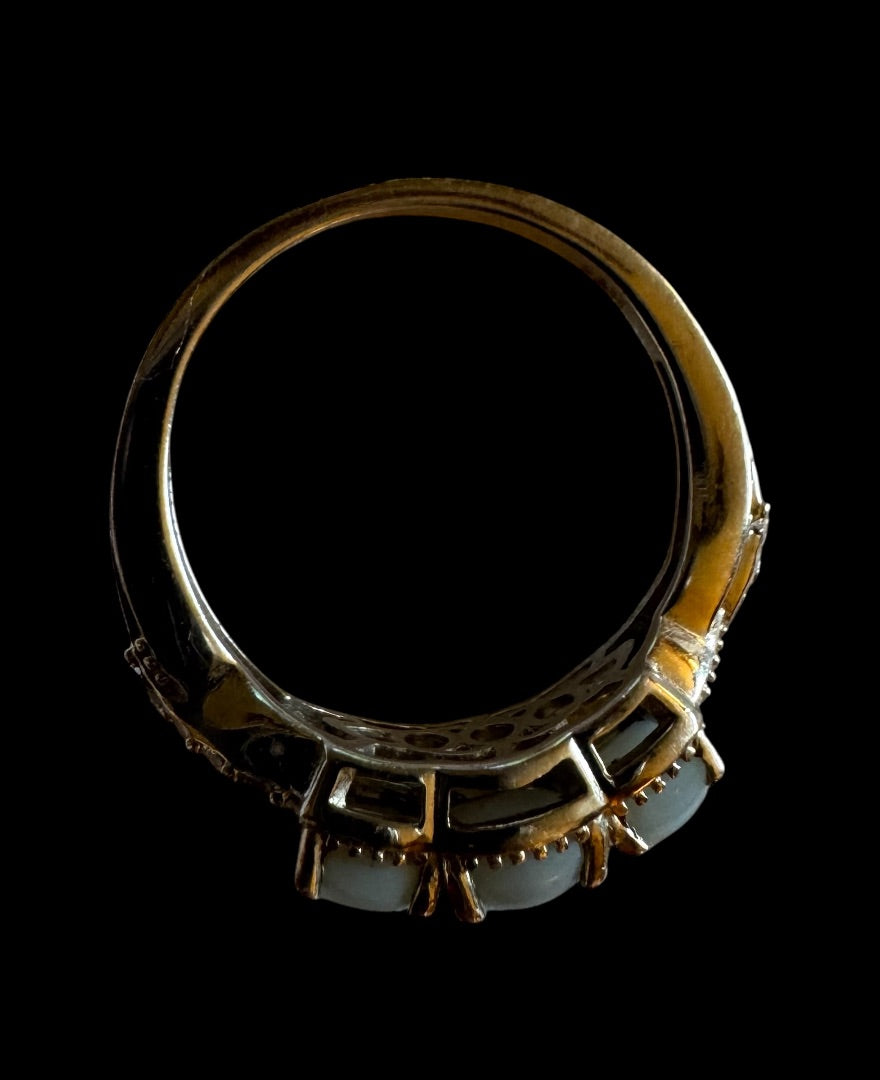 3 blue stone 925 STS ring