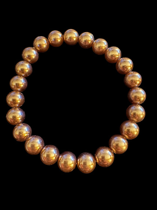 Copper bead stretchy bracelet