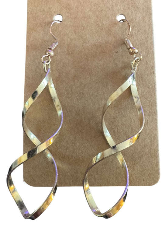 Goldtone spiral earrings