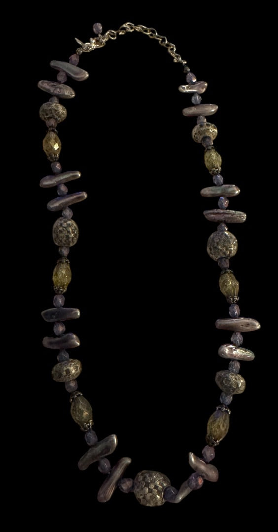 Chicos purple silver necklace