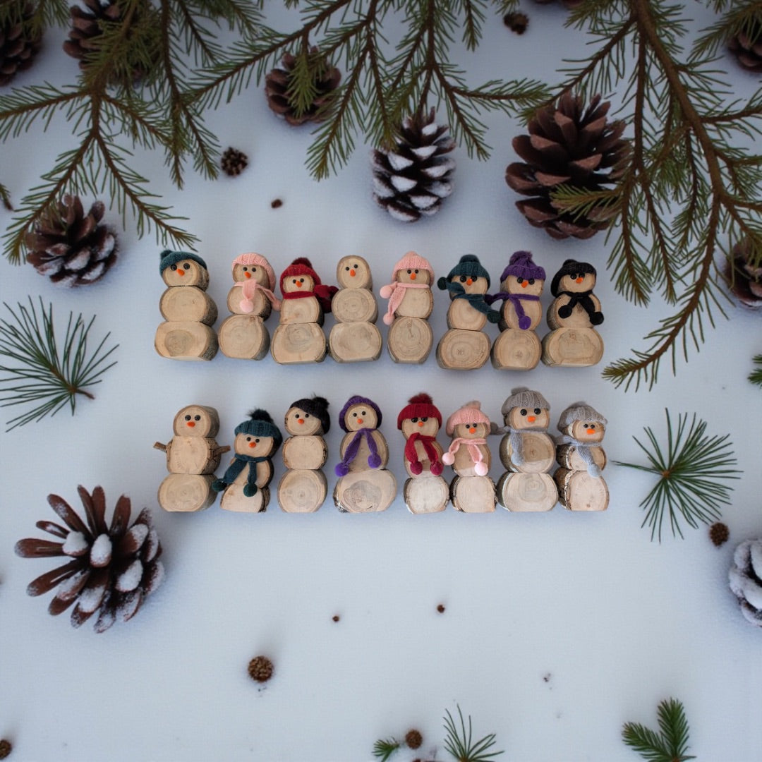 Wooden Snowmen
